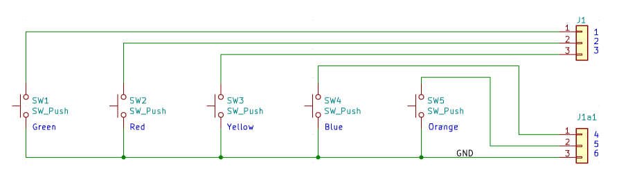 Ideal_Schematic Ideal wiring for 5 buttons to a microcontroller