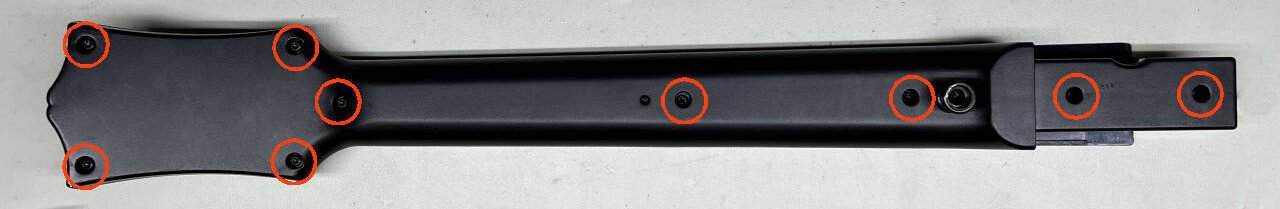 Screws back of neck Guitar Hero Screw locations on the back of the neck.