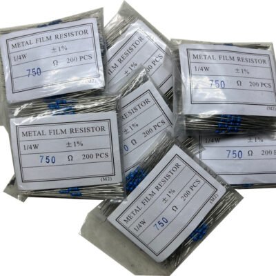 Resistor, 750 ohm, 1/4 Watt, 1% Metal Film, 200 pcs per package